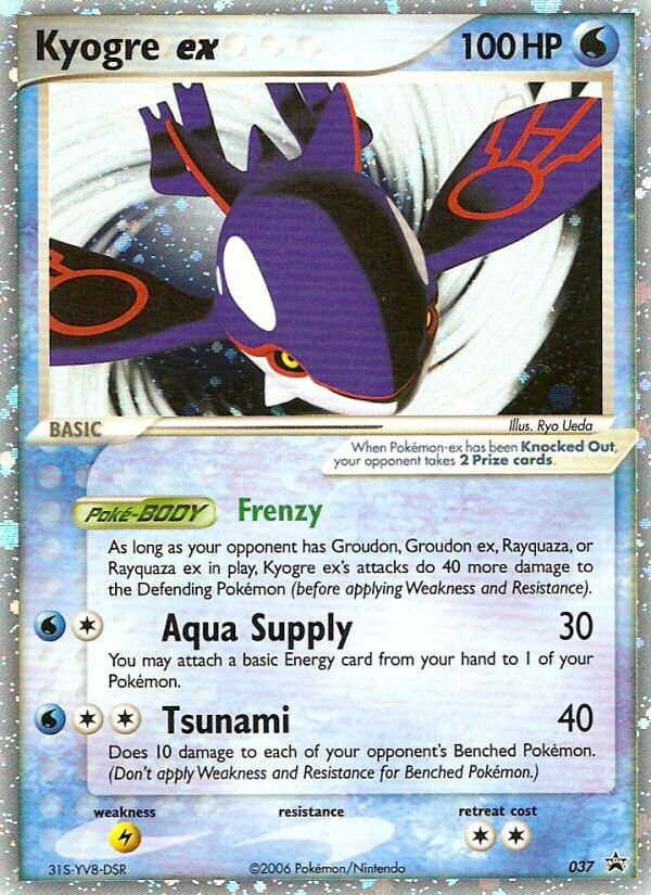 Kyogre ex 37 Promo card from Nintendo Black Star Promos