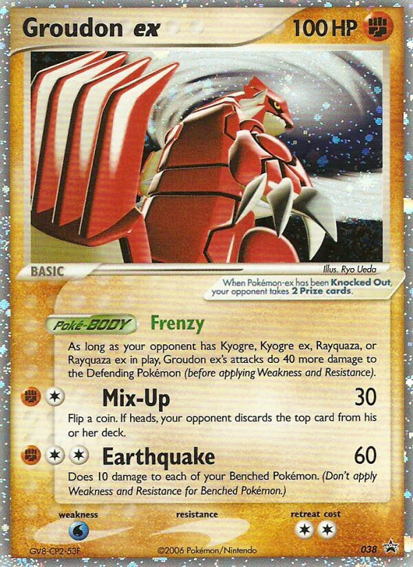 Groudon ex 38/40 Promo card from Nintendo Black Star Promos