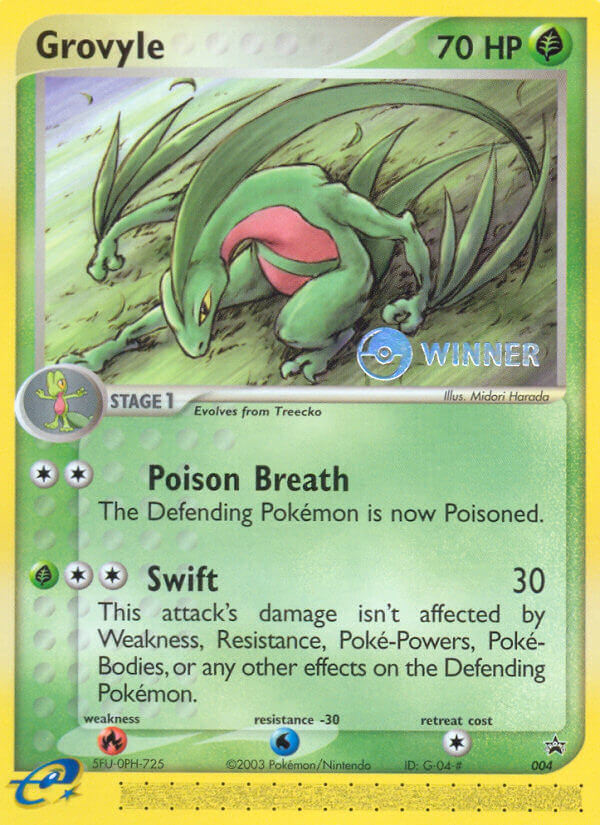 Grovyle 4/40 Promo card from Nintendo Black Star Promos