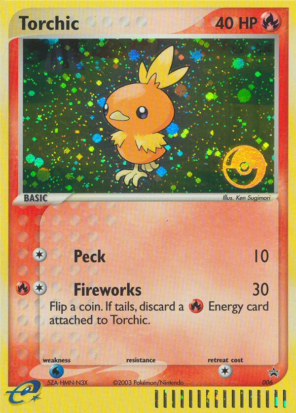 Torchic 6 Promo card from Nintendo Black Star Promos