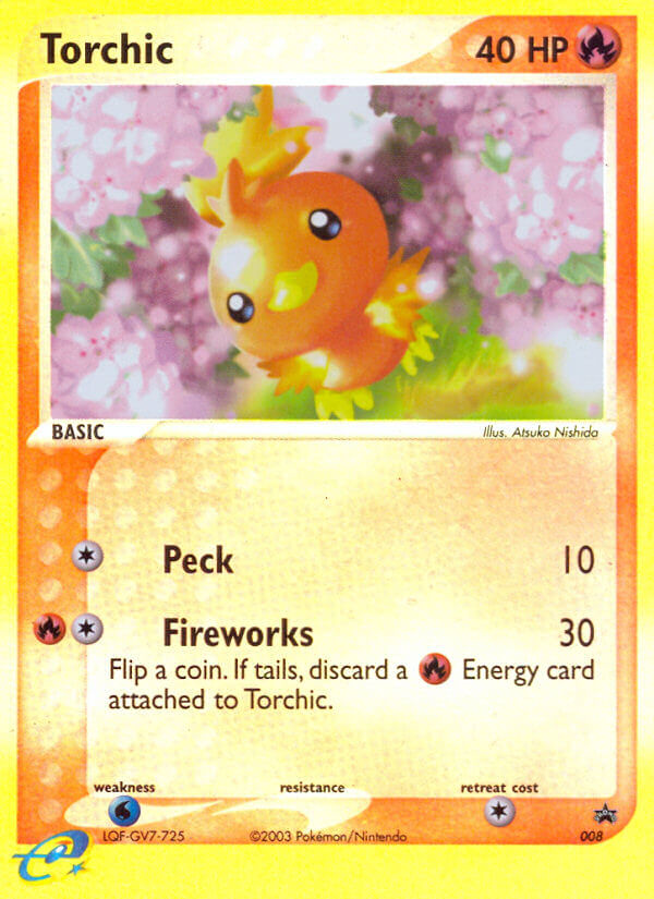 Torchic 8 Promo card from Nintendo Black Star Promos