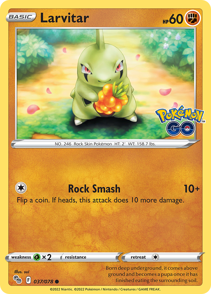 Larvitar 37/78 Common card from Pokémon GO
