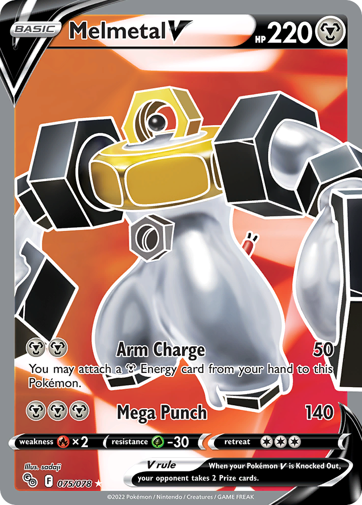 Melmetal V 75 Rare Ultra card from Pokémon GO