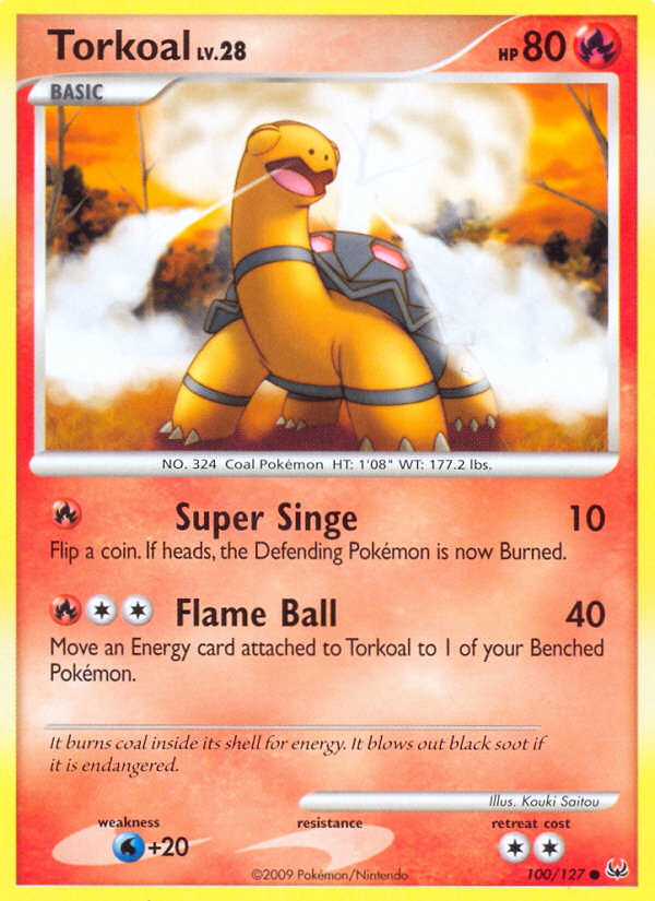 Torkoal 100/127 Common card from Platinum