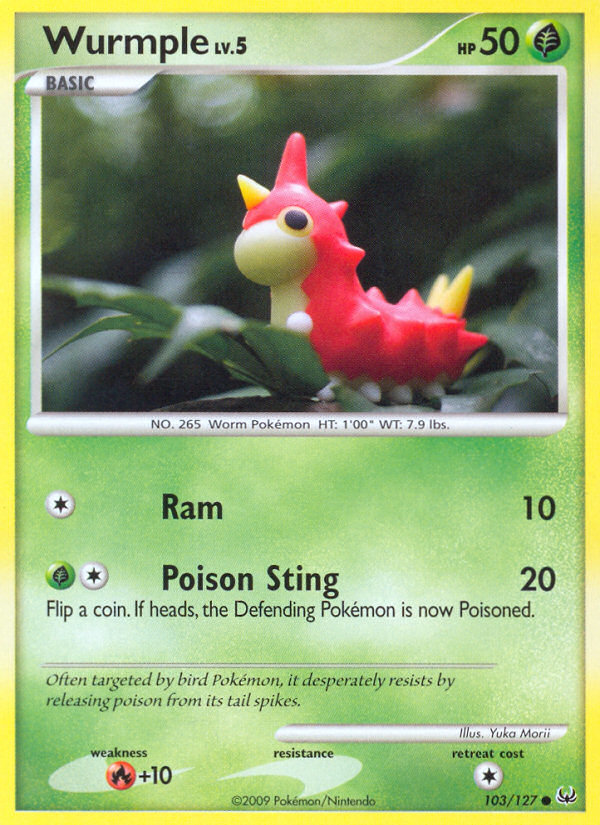 Wurmple 103 Common card from Platinum