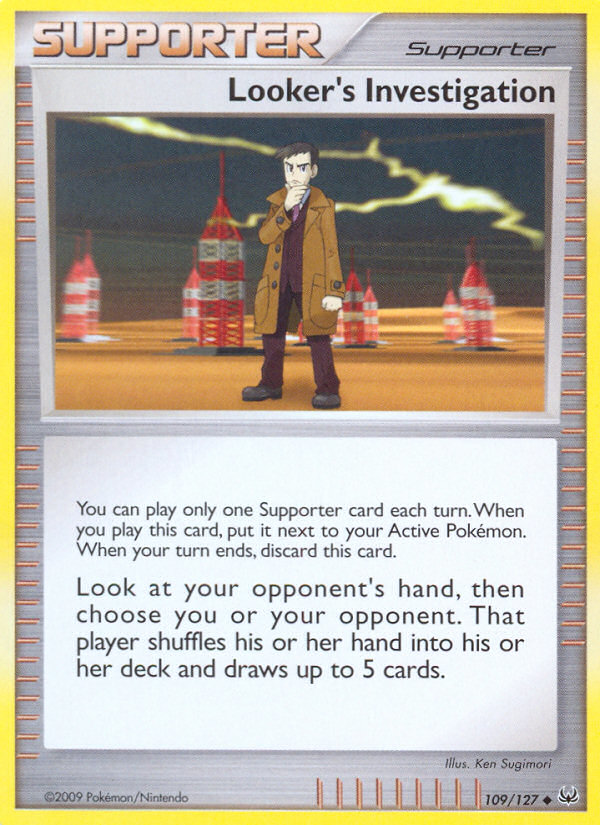 Looker's Investigation 109/127 Uncommon card from Platinum