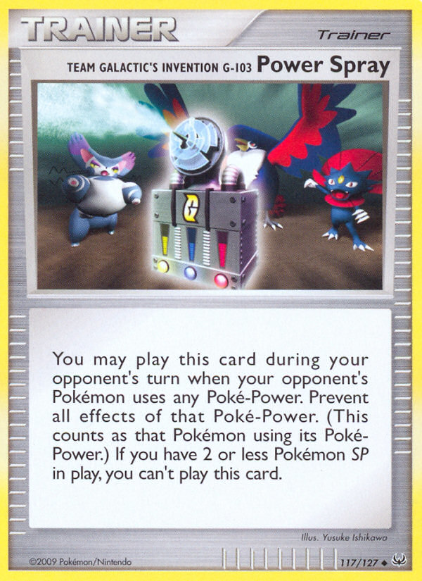 Team Galactic's Invention G-103 Power Spray 117 Uncommon card from Platinum