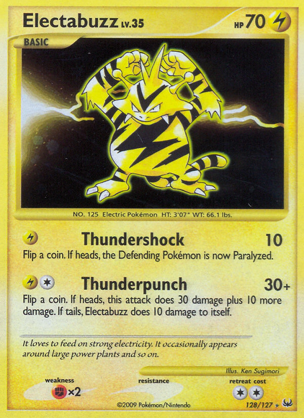 Electabuzz 128 Rare Secret card from Platinum