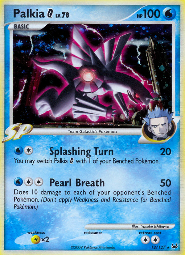 Palkia G 12 Rare Holo card from Platinum