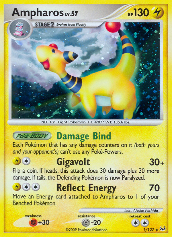 Ampharos 1 Rare Holo card from Platinum