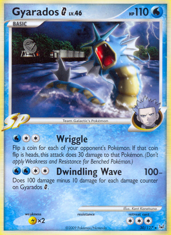 Gyarados G 30 Rare card from Platinum