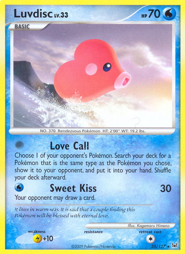 Luvdisc 35/127 Rare card from Platinum