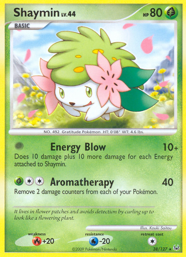 Shaymin 38 Rare card from Platinum