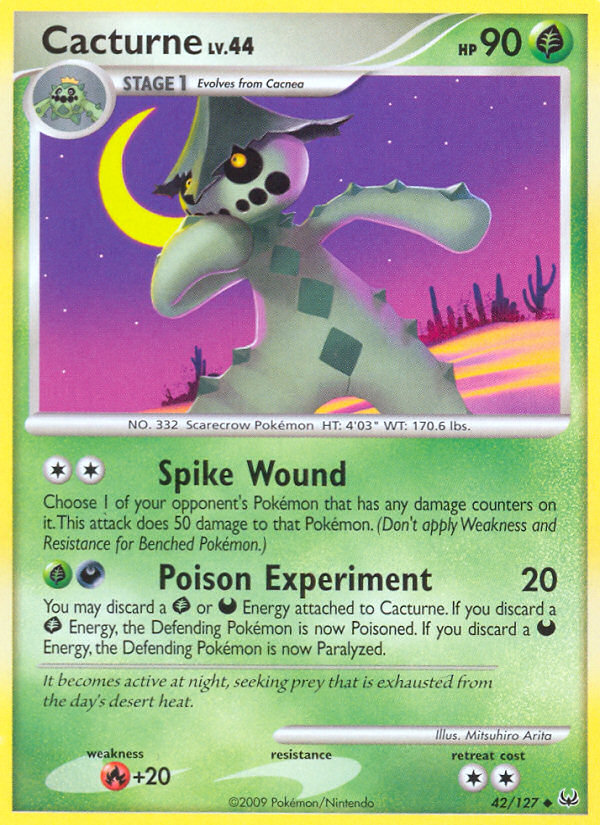Cacturne 42 Uncommon card from Platinum
