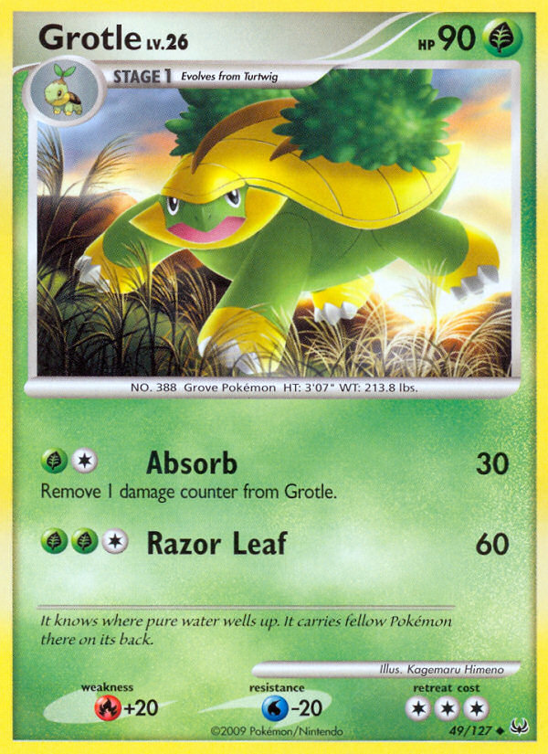 Grotle 49 Uncommon card from Platinum