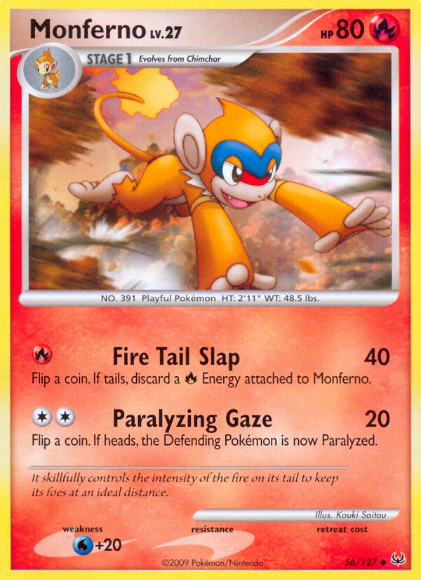 Monferno 56/127 Uncommon card from Platinum