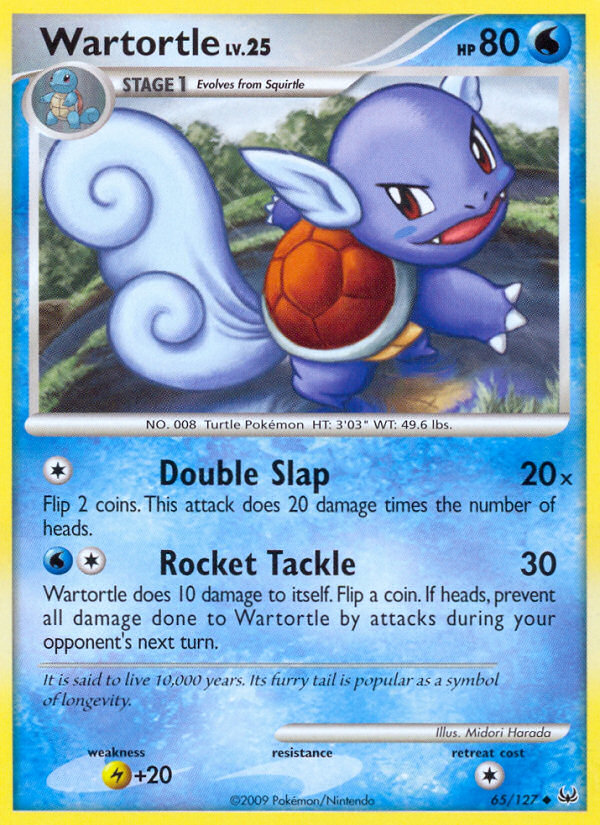 Wartortle 65 Uncommon card from Platinum