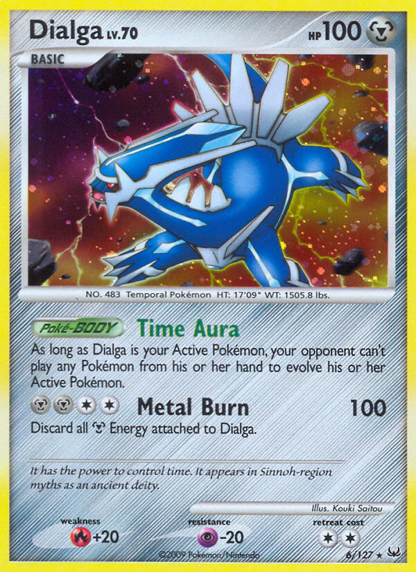 Dialga 6 Rare Holo card from Platinum
