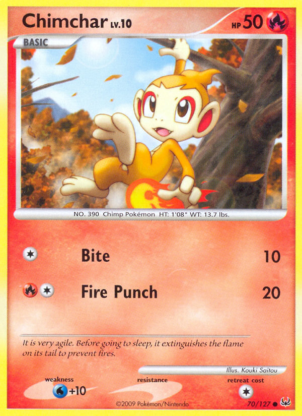 Chimchar 70/127 Common card from Platinum