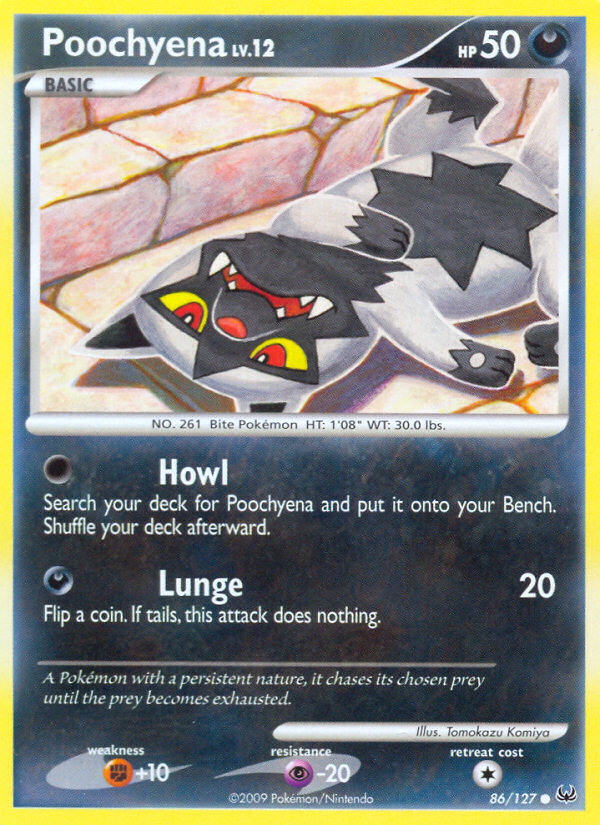 Poochyena 86 Common card from Platinum