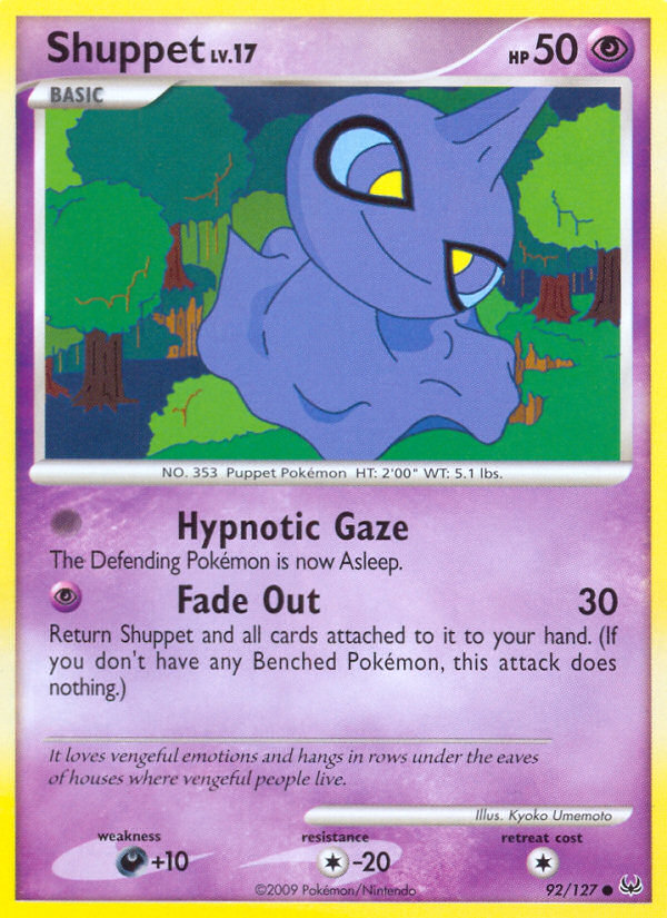 Shuppet 92 Common card from Platinum