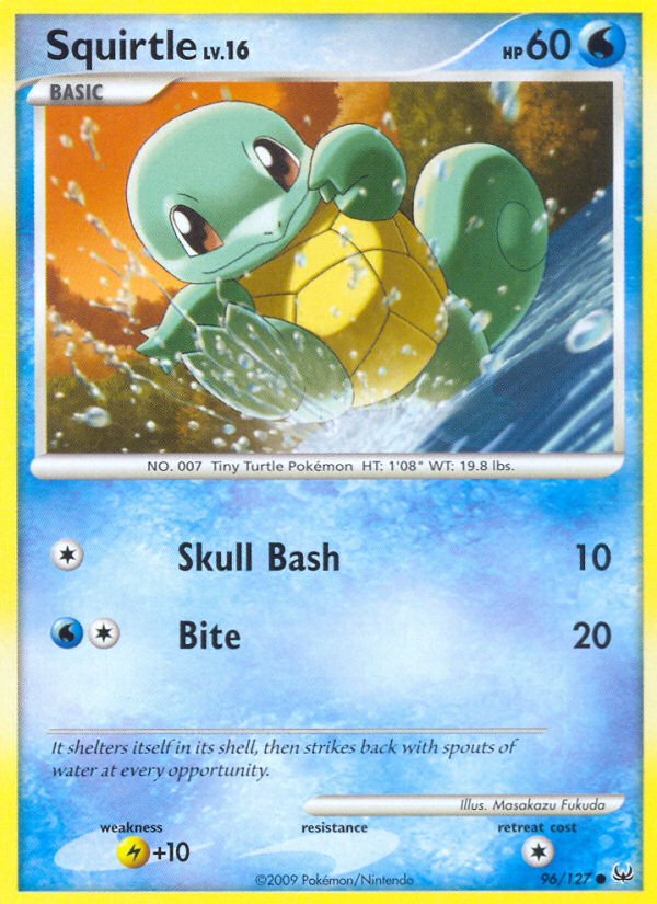Squirtle 96 Common card from Platinum