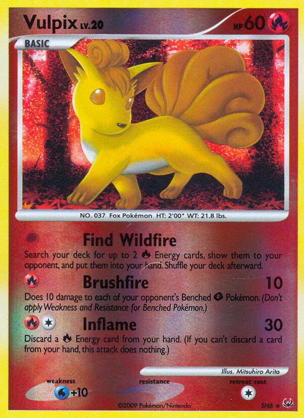 Vulpix SH6 Rare card from Platinum