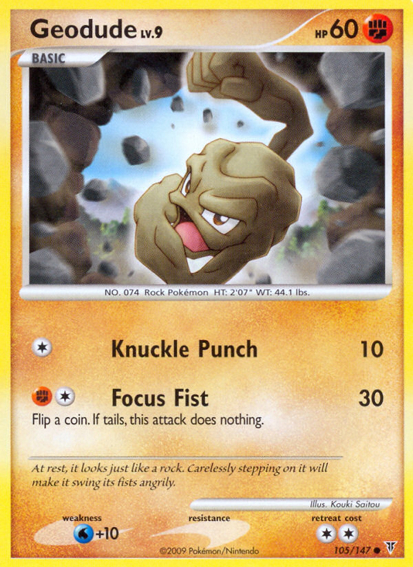 Geodude 105/147 Common card from Supreme Victors
