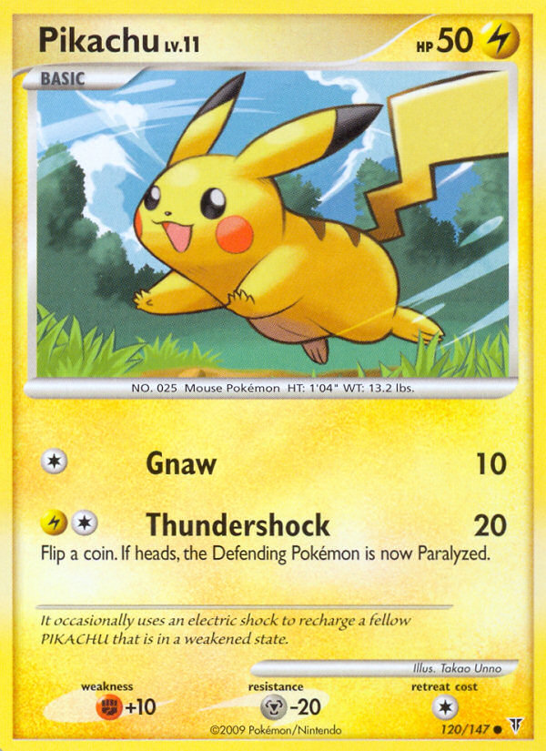 Pikachu 120 Common card from Supreme Victors