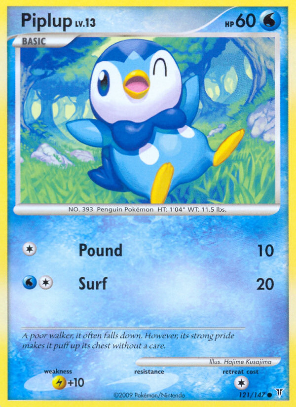 Piplup 121 Common card from Supreme Victors