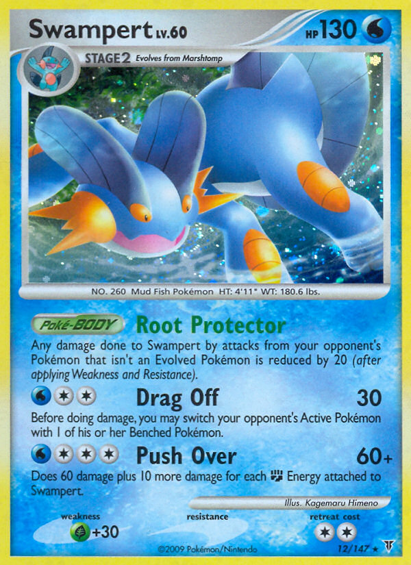 Swampert 12 Rare Holo card from Supreme Victors