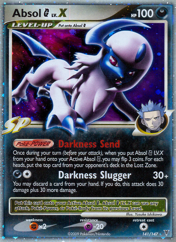Absol G LV.X 141 Rare Holo LV.X card from Supreme Victors