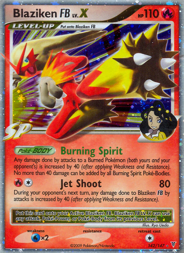 Blaziken FB LV.X 142 Rare Holo LV.X card from Supreme Victors