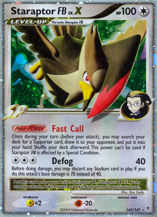 Staraptor FB LV.X 147 Rare Holo LV.X card from Supreme Victors