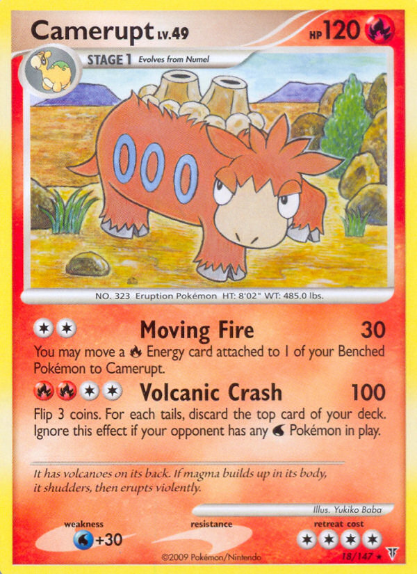 Camerupt 18 Rare card from Supreme Victors