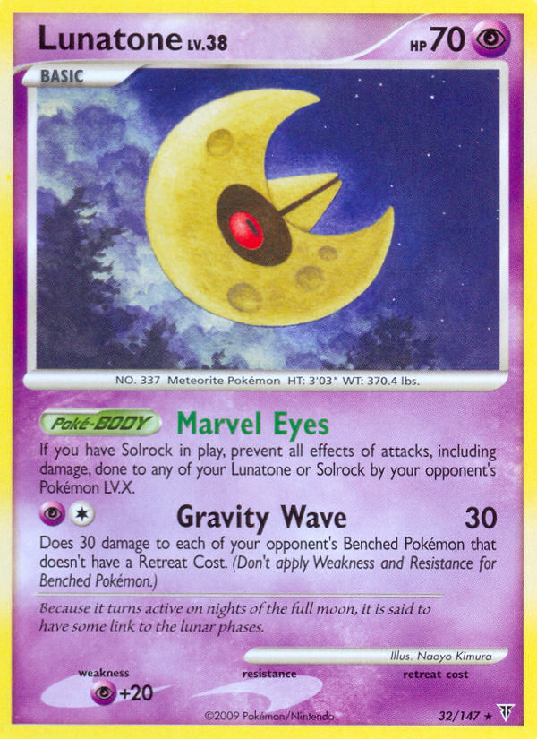 Lunatone 32/147 Rare card from Supreme Victors