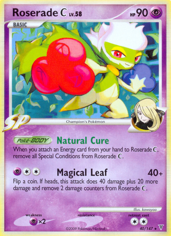 Roserade C 40 Rare card from Supreme Victors