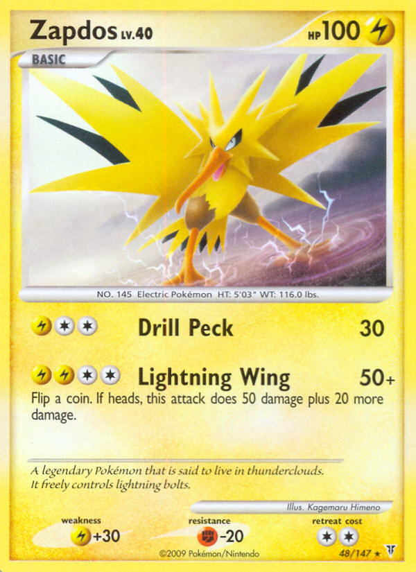 Zapdos 48 Rare card from Supreme Victors