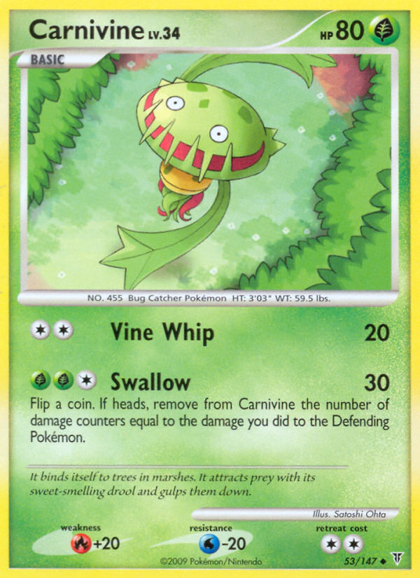 Carnivine 53 Uncommon card from Supreme Victors