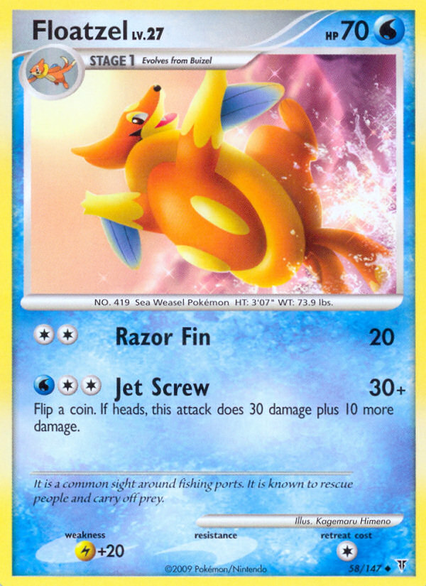 Floatzel 58/147 Uncommon card from Supreme Victors