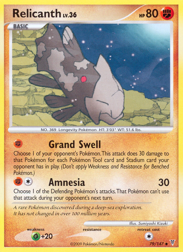 Relicanth 79/147 Uncommon card from Supreme Victors