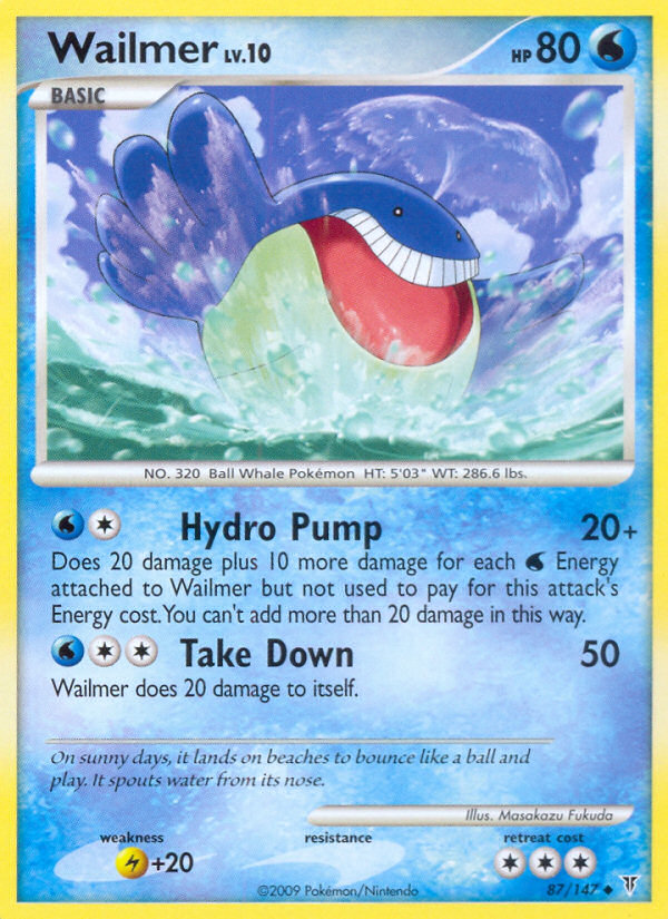 Wailmer 87/147 Uncommon card from Supreme Victors