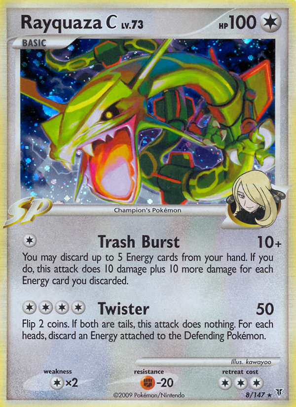 Rayquaza C 8/147 Rare Holo card from Supreme Victors