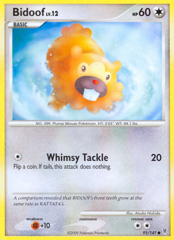 Bidoof 91/147 Common card from Supreme Victors