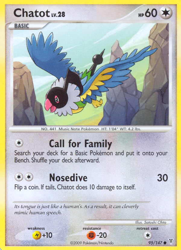 Chatot 95 Common card from Supreme Victors