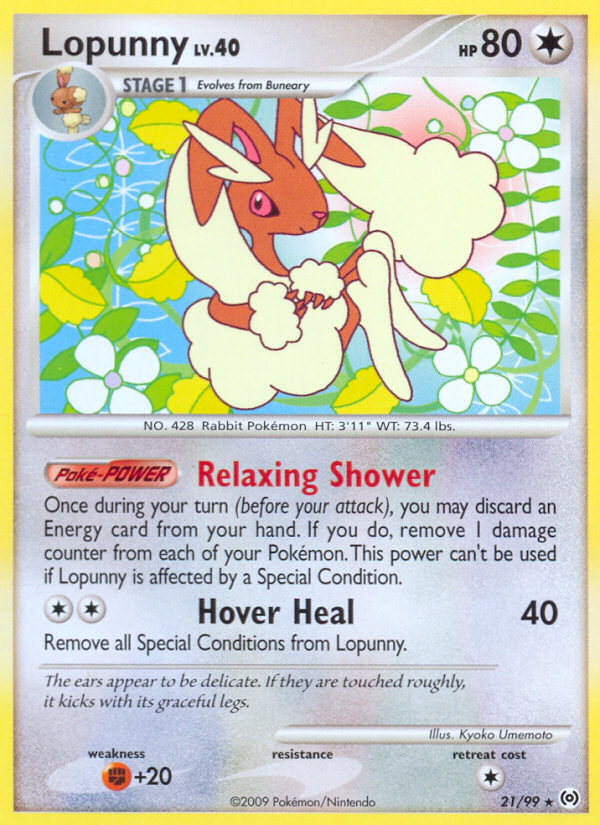 Lopunny 21 Rare card from Arceus