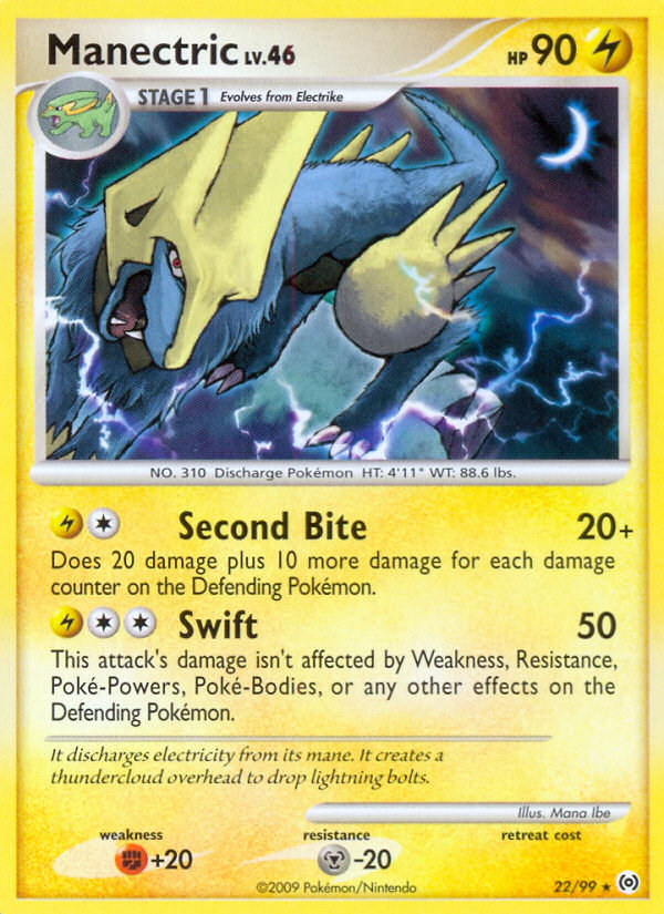 Manectric 22 Rare card from Arceus