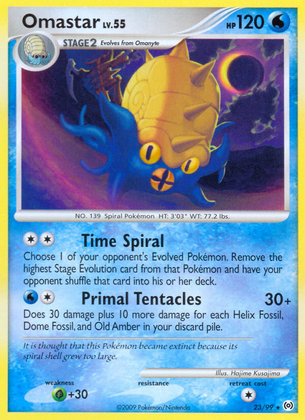 Omastar 23/99 Rare card from Arceus