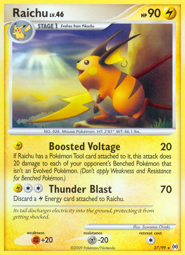 Raichu 27 Rare card from Arceus