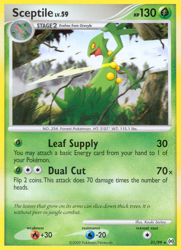 Sceptile 31 Rare card from Arceus